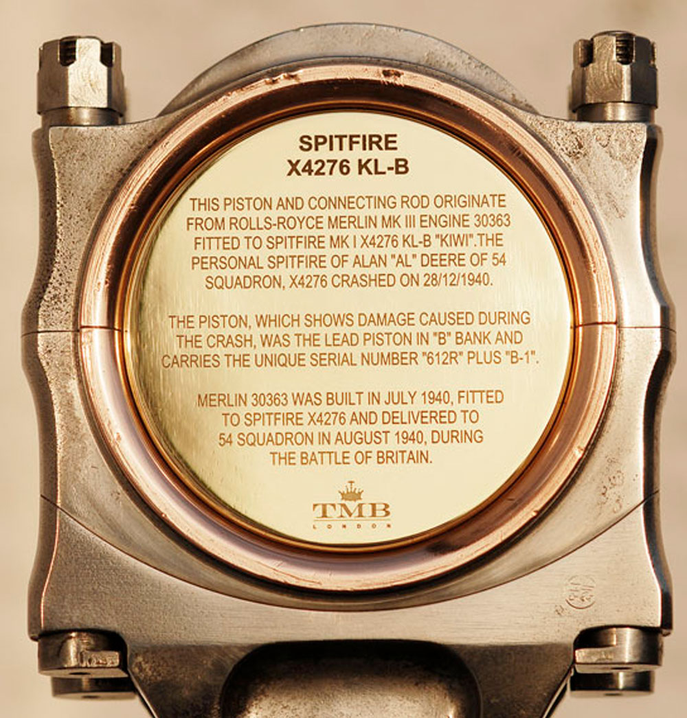 TMB Art Metal Spitfire X4276 Piston Clock