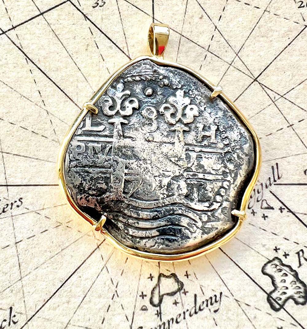 Silver 2 Reales Shipwreck Coin Pendant, 1750, Potosi – Walker  Christopher.com